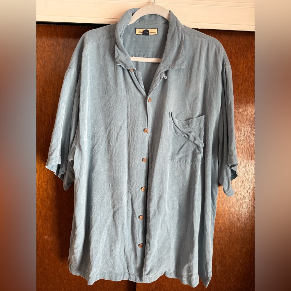 Tommy Bahama Blue Casual Silk Shirt